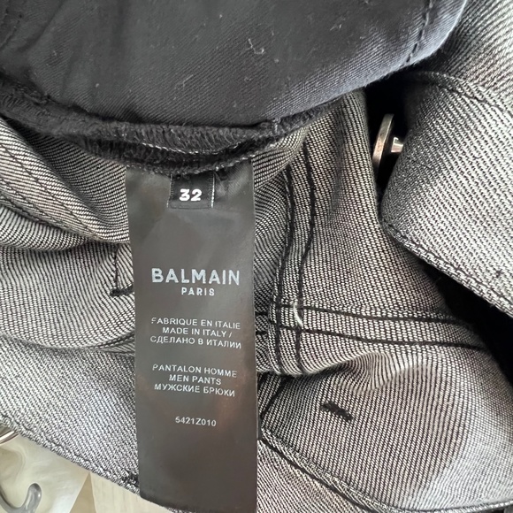 Balmain Mens Metallic Jeans - Picture 3 of 4